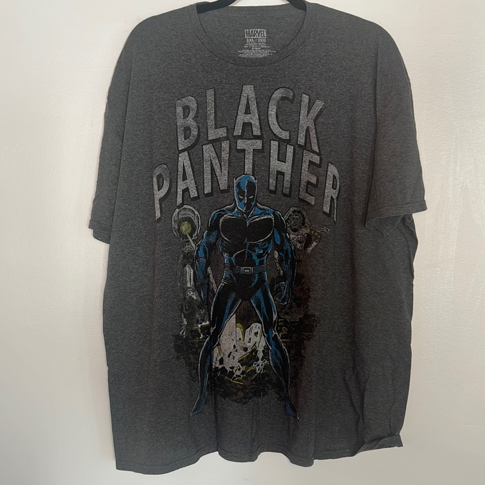 Men’s Marvel Tshirt Black Panther Size XXL